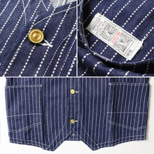 Load image into Gallery viewer, HOUSTON WABASH DENIM RAILROADER WORK VEST
