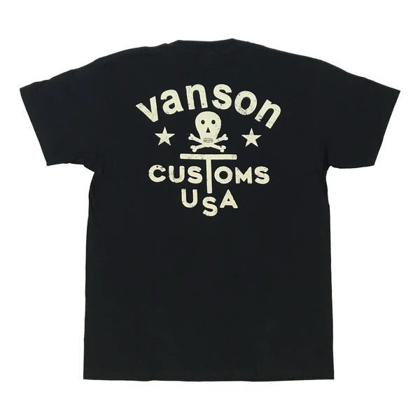 VANSON SKULL T-SHIRT - BLACK