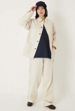 將圖片載入圖庫檢視器 BLUE BLUE WOVEN VINTAGE TWILL RAGLAN SLEEVE COVERALL JACKET
