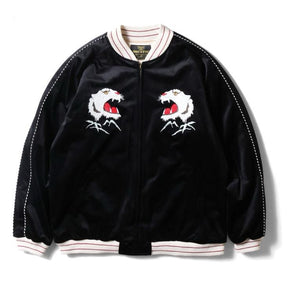 HOUSTON VELVETEEN SOUVENIR JACKET (TIGER) / 別珍 - BLACK