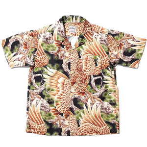 HOUSTON “鷹” ALOHA SHIRT - BLACK