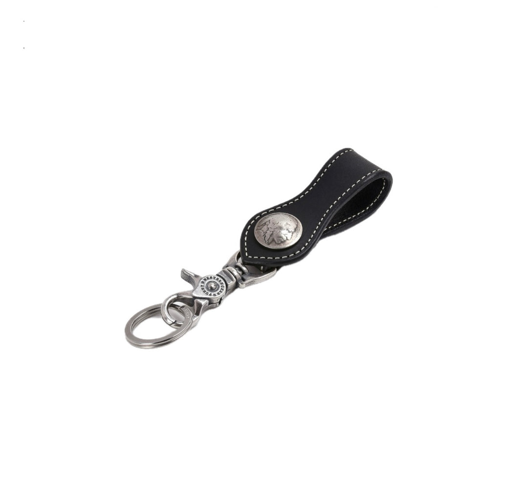 FUNNY LEATHER LOOP KEY HOLDER - BLACK