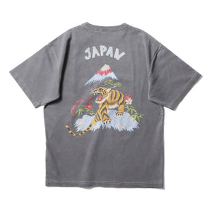 HOUSTON PIGMENT FOAM PT SOUVENIR TEE(TIGER) - BLACK