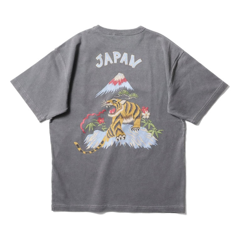 HOUSTON PIGMENT FOAM PT SOUVENIR TEE(TIGER) - BLACK