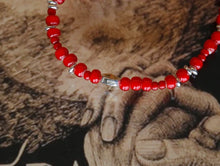 將圖片載入圖庫檢視器 White Hearts Circle Star Bracelet -Red-
