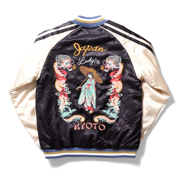 RAYON SOUVENIR JACKET Houston 最終値下 HOUSTON RAYON SOUVENIR JACKET (MAP) - BLACK – CRAFTMAN