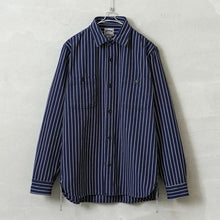 將圖片載入圖庫檢視器 HOUSTON STRIPE VIYELLA SHIRT - INDIGO
