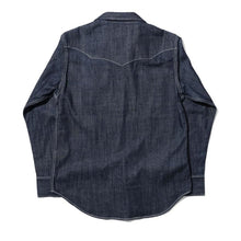 將圖片載入圖庫檢視器 HOUSTON USA COTTON DENIM WESTERN SHIRT - INDIGO
