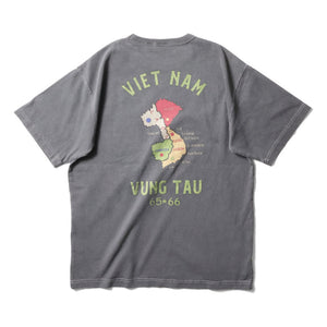 HOUSTON PIGMENT FOAM PT SOUVENIR TEE(MAP) - BLACK