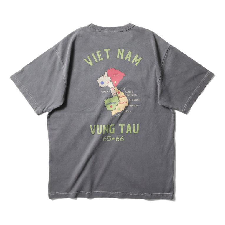 HOUSTON PIGMENT FOAM PT SOUVENIR TEE(MAP) - BLACK