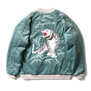 HOUSTON VELVETEEN SOUVENIR JACKET (TIGER) / 別珍 - GREEN