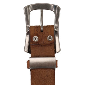 COWHIDE BELT - BROWN