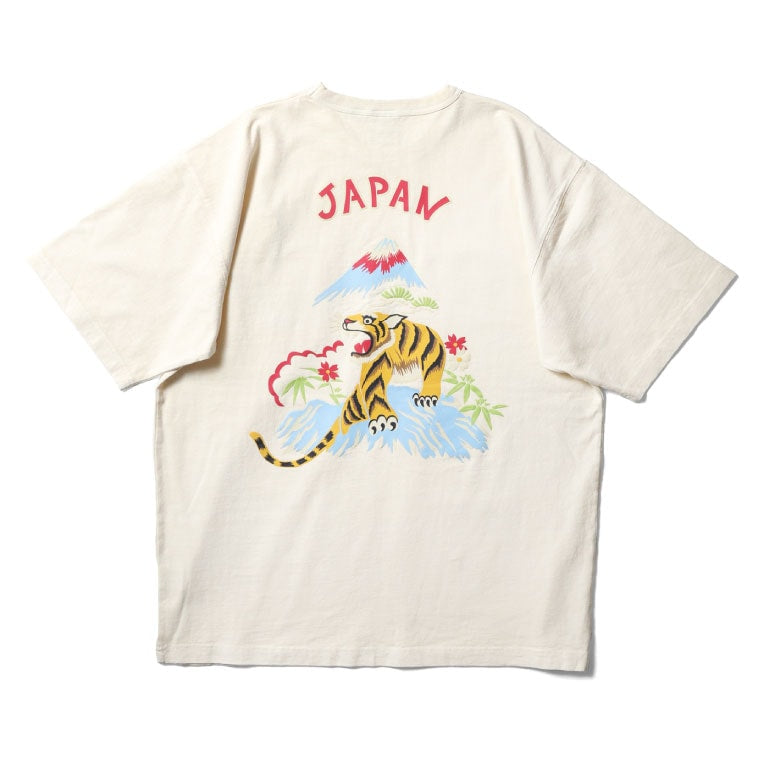 HOUSTON PIGMENT FOAM PT SOUVENIR TEE(TIGER) - NATURAL