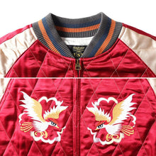 將圖片載入圖庫檢視器 HOUSTON QUILTING RAYON SOUVENIR JACKET (MAP) - MAROON
