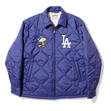 將圖片載入圖庫檢視器 HOUSTON x PEANUTS × MLB QUILTING JACKET (SNOOPY) - NAVY
