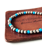 Load image into Gallery viewer, BELIEVEINMIRACLE SILVER GLASS BZ BRACELET
