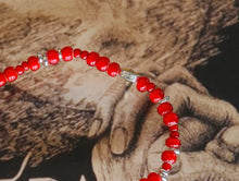 將圖片載入圖庫檢視器 White Hearts Circle Star Bracelet -Red-
