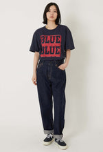 將圖片載入圖庫檢視器 BLUE BLUE KNITTED BONDING OPAL COLOR DENIM TEE - NAVY
