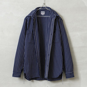 HOUSTON STRIPE VIYELLA SHIRT - INDIGO