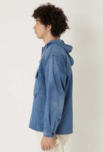 將圖片載入圖庫檢視器 BLUE BLUE WOVEN SELVAGE LIGHT DENIM BIG POCKET PULL PARKA
