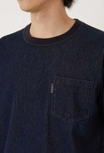 將圖片載入圖庫檢視器 BLUE BLUE KNITTED DENIM-LIKE POCKET SS TEE
