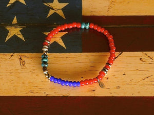 White Hearts Sunset Bracelet
