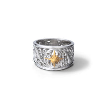 Load image into Gallery viewer, 【日本限定】 K24 Sun Symbol and Arabesque Openwork Ring
