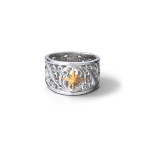 【日本限定】 K24 Sun Symbol and Arabesque Openwork Ring