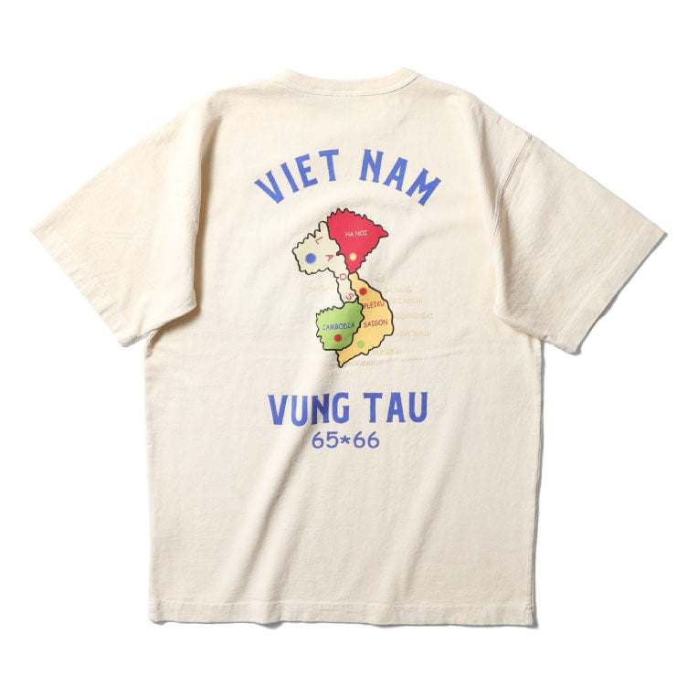 HOUSTON PIGMENT FOAM PT SOUVENIR TEE(MAP) - NATURAL
