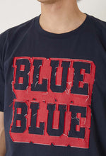 將圖片載入圖庫檢視器 BLUE BLUE KNITTED BONDING OPAL COLOR DENIM TEE - NAVY
