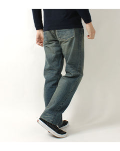 EIGHT'G 605-RD LOOSE STRAIGHT REAL DAMAGE JEANS