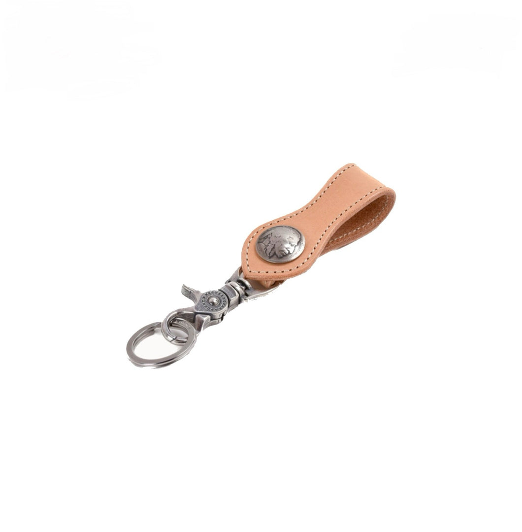 FUNNY LEATHER LOOP KEY HOLDER - TAN