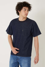 將圖片載入圖庫檢視器 BLUE BLUE KNITTED DENIM-LIKE POCKET SS TEE
