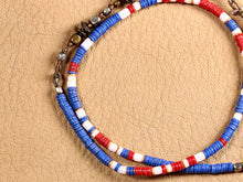 將圖片載入圖庫檢視器 Blue African Disk Beads 3way Choker
