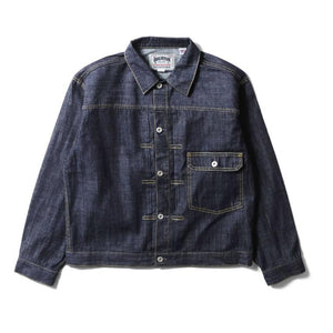 HOUSTON US COTTON 8oz TYPE-I DENIM JACKET - INDIGO ONE WASH