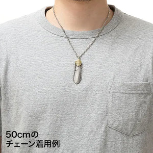 Pre Order - Feather Right Facing Pendant with 18K Gold Heart