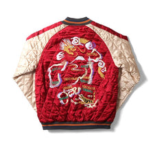 將圖片載入圖庫檢視器 HOUSTON QUILTING RAYON SOUVENIR JACKET (MAP) - MAROON
