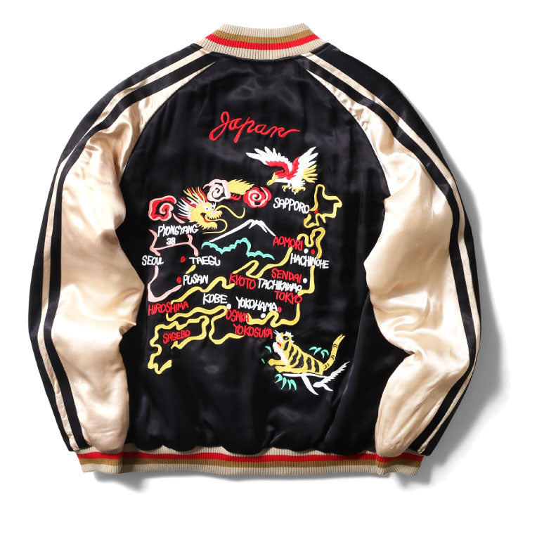 RAYON SOUVENIR JACKET Houston 最終値下 QUILTING RAYON SOUVENIR JACKET (MAP) ｜ HOUSTON-BOOK