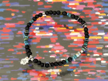 將圖片載入圖庫檢視器 Round Black Horn Bracelet -Turquoise-
