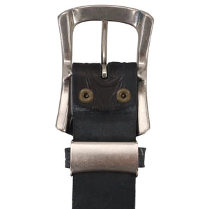 COWHIDE BELT - BLACK