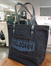 將圖片載入圖庫檢視器 BIG JOHN DENIM TOTE BAG (LEATHER STRAP)
