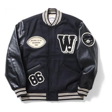 Load image into Gallery viewer, HOUSTON MELTON AWARD JACKET(FOOTBALL) - BLACK

