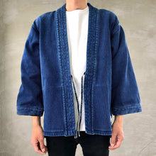 Load image into Gallery viewer, &quot;DENTO&quot; SASHIKO KIMONO JACKET ［LONG SLEEVE］ / INDIGO
