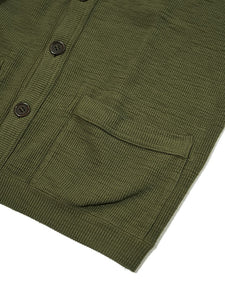 UES COTTON CARDIGAN - OLIVE