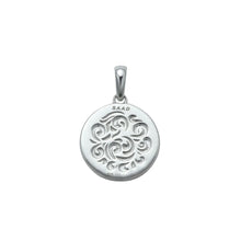 Load image into Gallery viewer, Kingman Turquoise Sun Symbol and Arabesque 24K Gold Plated Pendant
