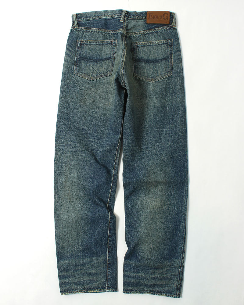 EIGHT'G 605-RD LOOSE STRAIGHT REAL DAMAGE JEANS