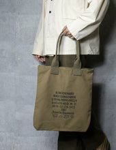 將圖片載入圖庫檢視器 MILITARY TOTE BAG with GERMAN MILITARY LAUNDRY LOGO PRINT
