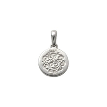 Load image into Gallery viewer, Kingman Turquoise Sun Symbol and Arabesque 24K Gold Plated Pendant, Small
