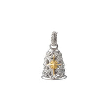 將圖片載入圖庫檢視器 Sun Symbol and Arabesque 24K Gold Plated Openwork Bell Pendant
