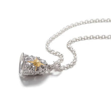 將圖片載入圖庫檢視器 Sun Symbol and Arabesque 24K Gold Plated Openwork Bell Pendant

